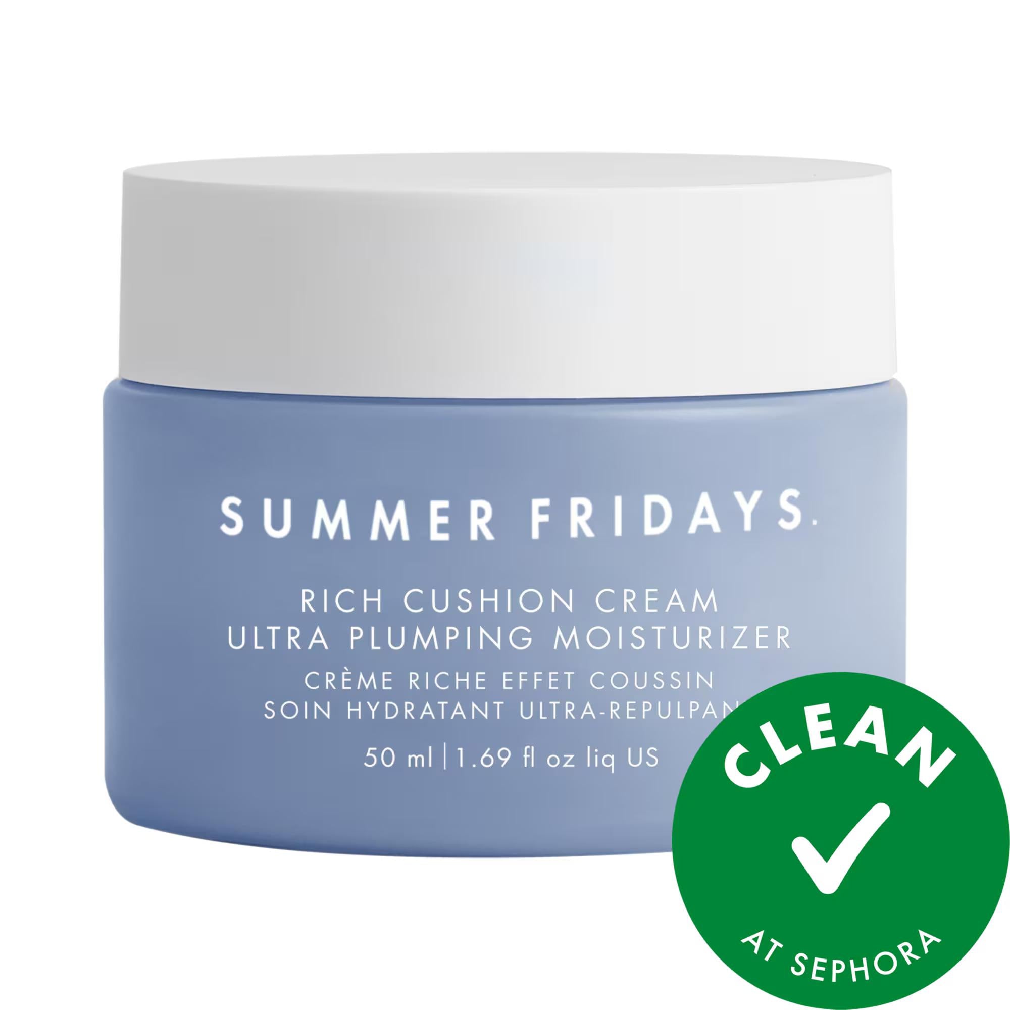 Rich Cushion: Ultra Plumping Moisturizer - Hydrating Cream for Dry, Sensitive Skin | Vegan & Cruelty-Free, 24 Hour Hydration