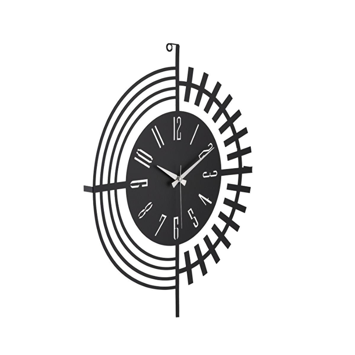 Muyika 50x50cm Modern Metal Silent Wall Clock - Large Decorative Clock for Home, Office