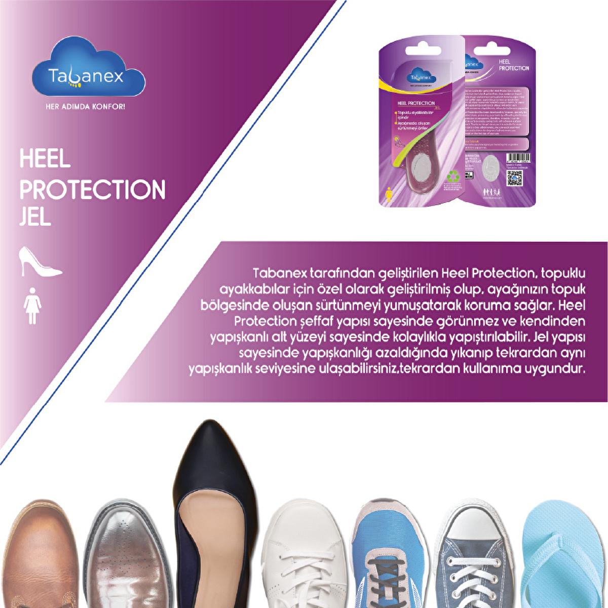 Tabanex Heel Protection Gel Insole: Ultimate Comfort & Friction Relief for High Heels - Reusable, Transparent Heel Pads