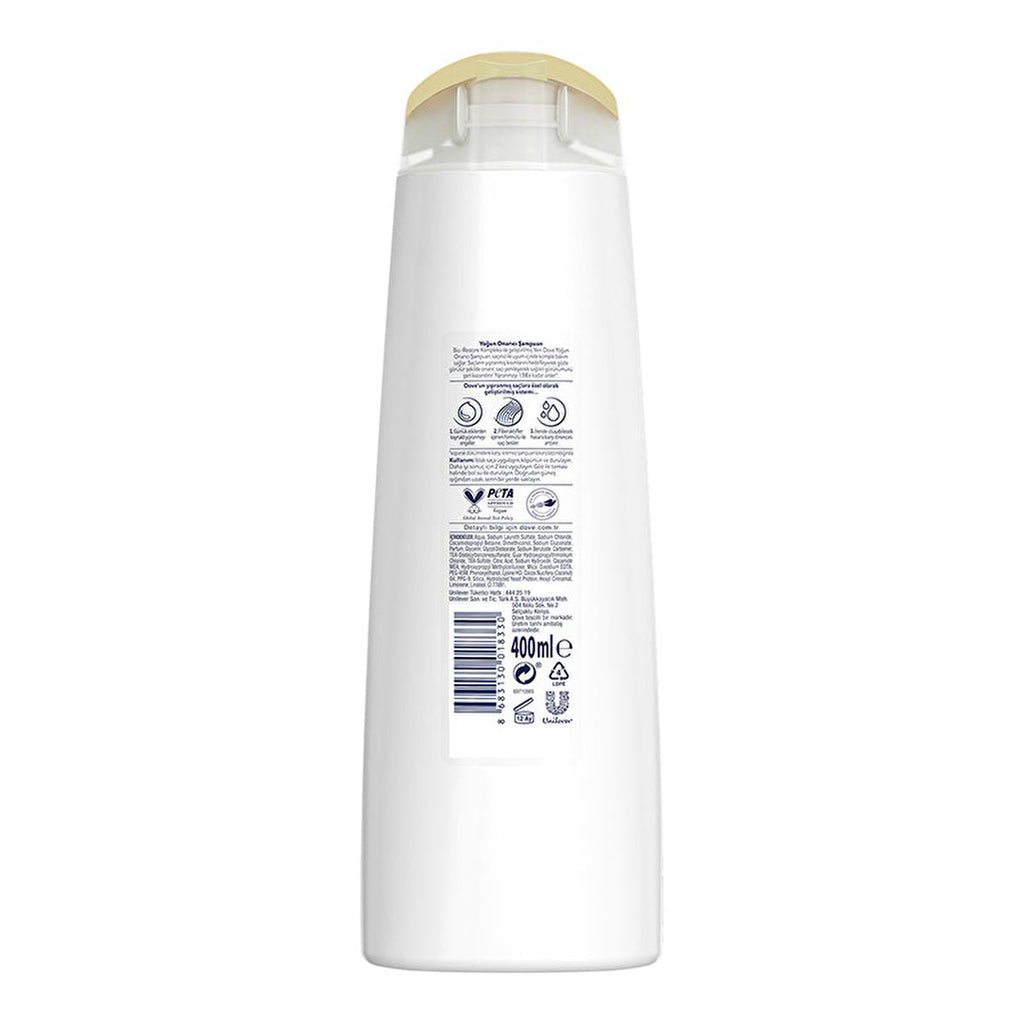 Dove Intensive Repair Shampoo for Damaged Hair - Nourishing, Vegan, PETA-Approved - 13.53 fl oz
