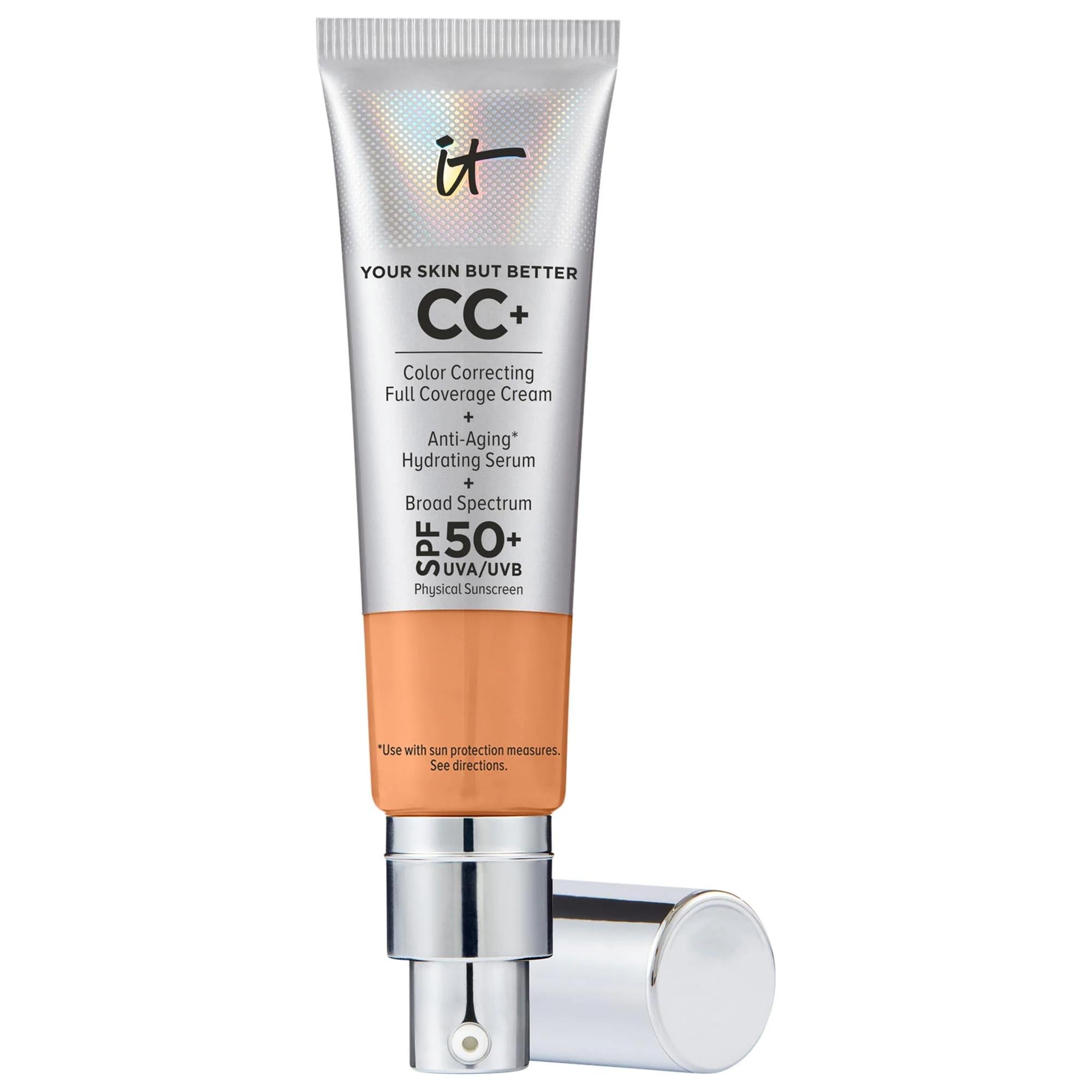 IT Cosmetics CC+ Cream Full Coverage Color Correcting Foundation SPF 50+: Hydrating, Anti-Aging, and Flawless Skin - The Ultimate Multi-Tasker