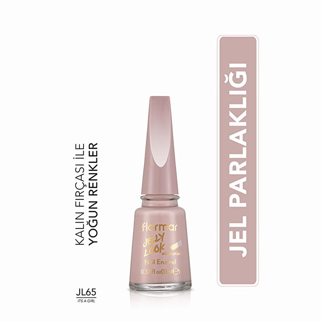 Flormar Jelly Look Its a Girl Nail Polish: High Pigment, Long Lasting, Shiny Pink Gel Nail Polish for Salon-Quality Nails at Home