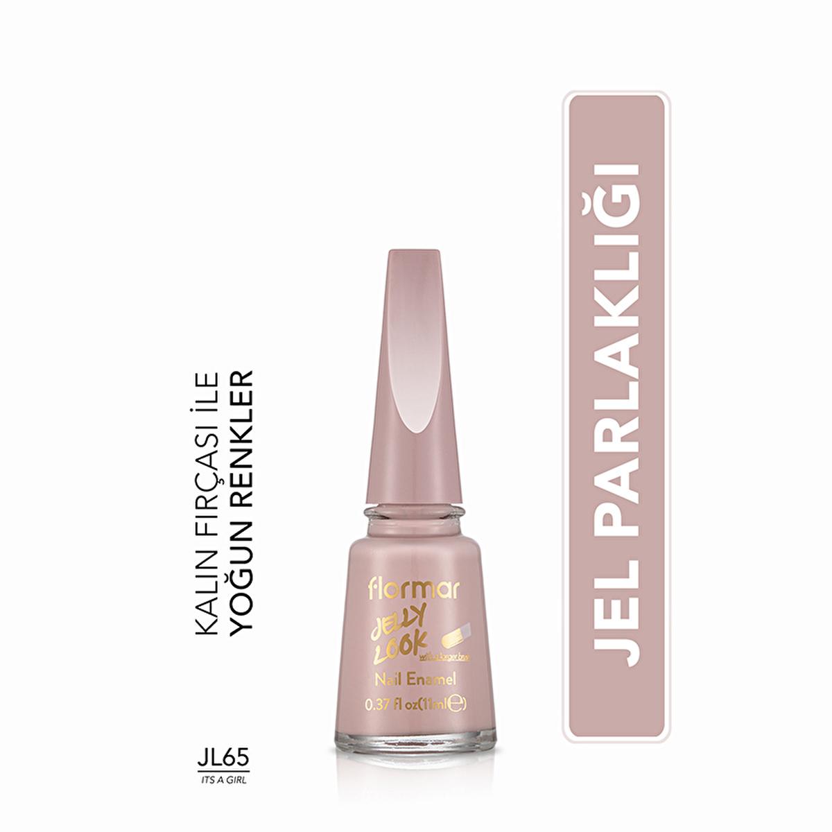 Flormar Jelly Look Its a Girl Nail Polish: High Pigment, Long Lasting, Shiny Pink Gel Nail Polish for Salon-Quality Nails at Home