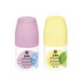 The Organic Deodorant Set - Natural Roll-on Deodorants for Effective Odor Control - Dual Pack with Cotton Flower & Mallow and Organic Mint & Lemon Scents