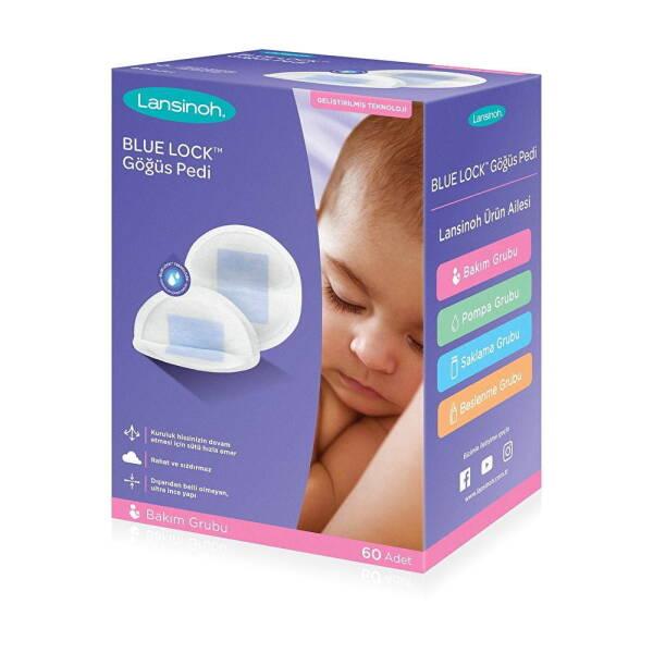 Lansinoh Blue Lock Breast Pads - Ultra-Thin, Discreet Nursing Pads for Breastfeeding Mothers - 60 Count