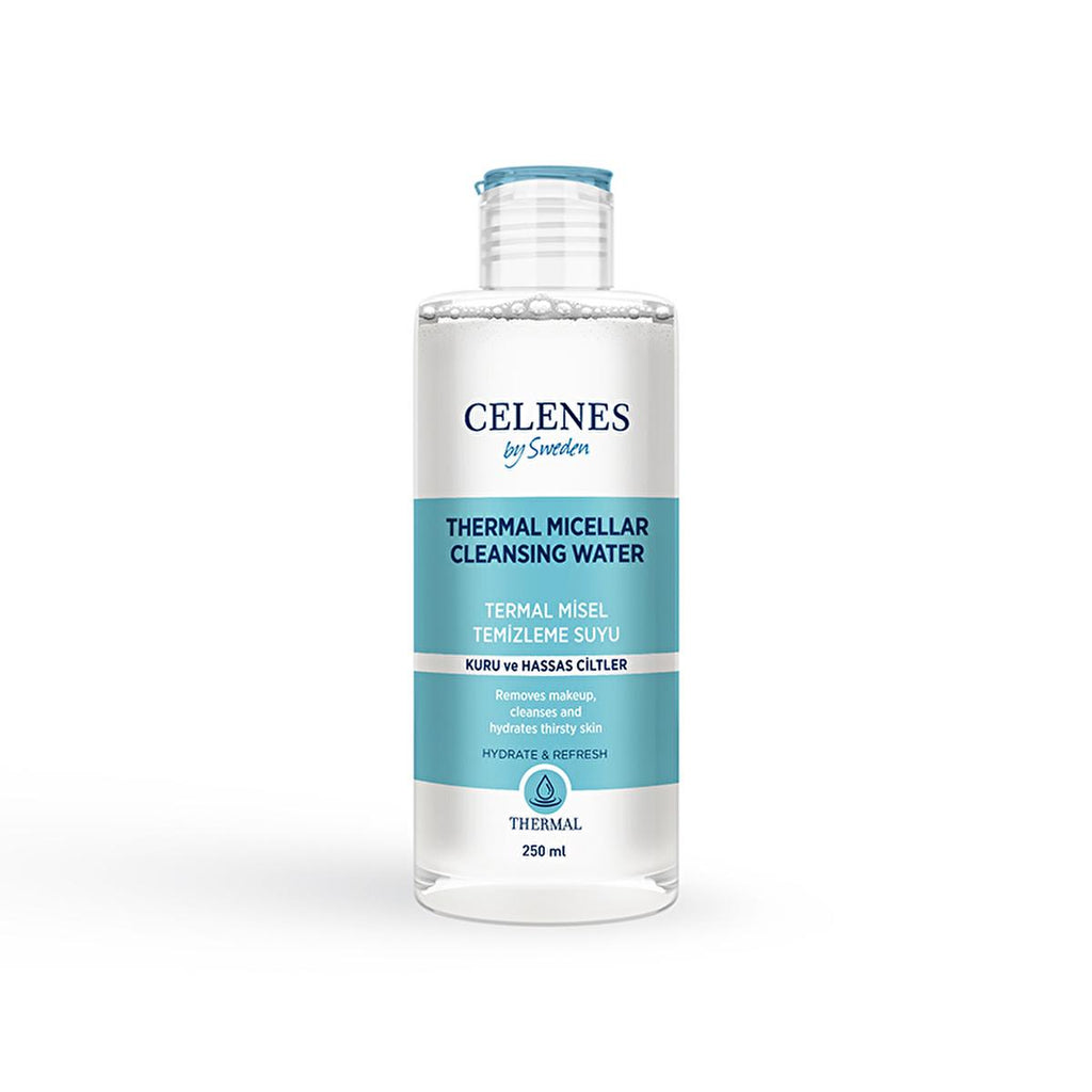 Celenes Micellar Cleansing Water for Sensitive Skin - Gentle Makeup Remover & Cleanser, 8.45 fl oz