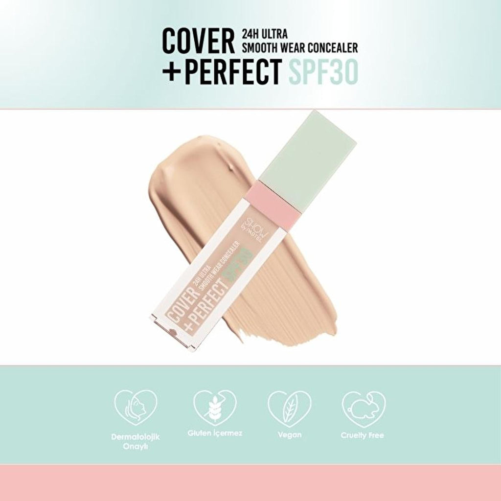 Pastel Cover+Perfect Concealer SPF30 - High Coverage, Moisturizing & Long-Lasting Concealer for Flawless Finish