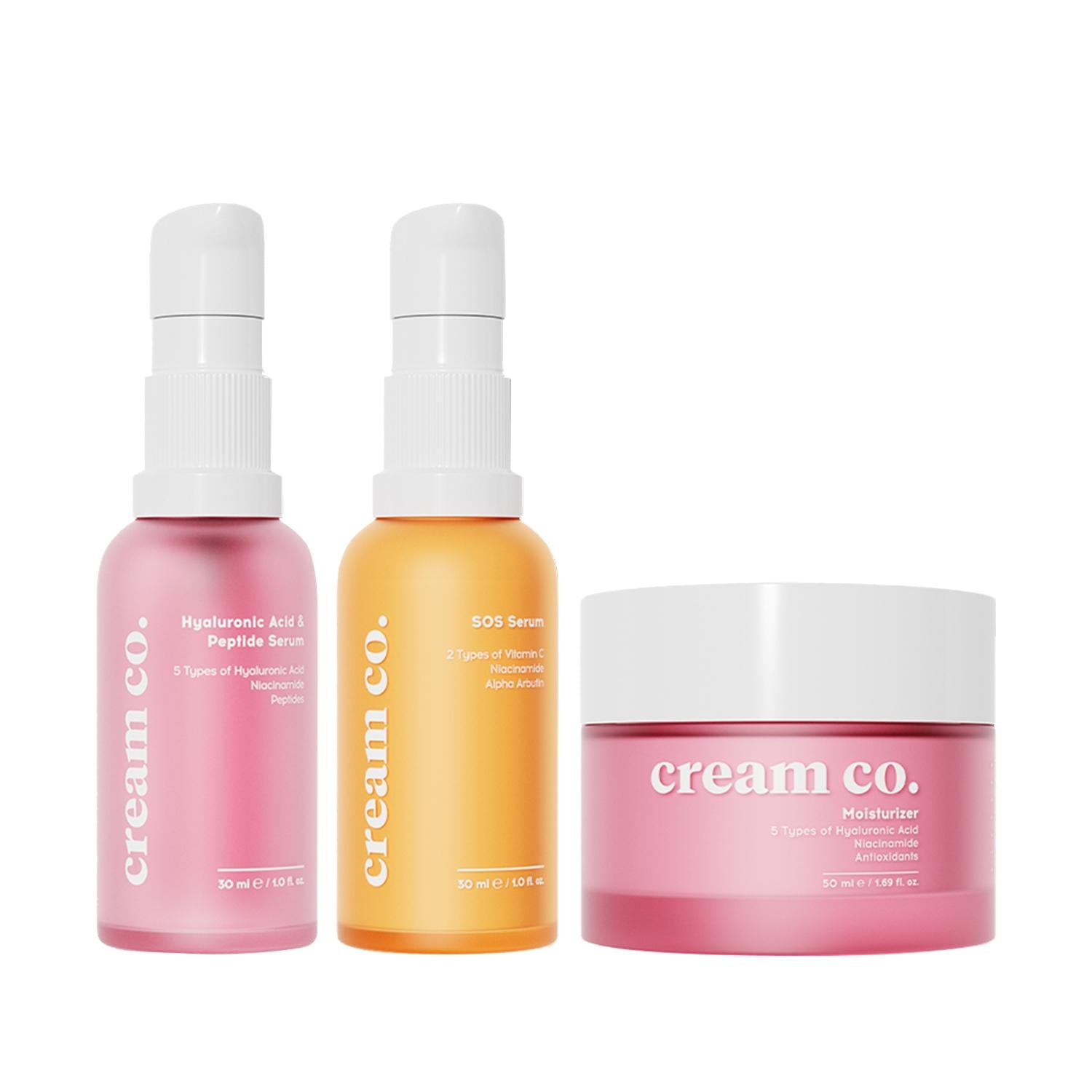 Cream Co. Illuminating Skincare Set - Comprehensive Skincare Routine for Brighter Skin