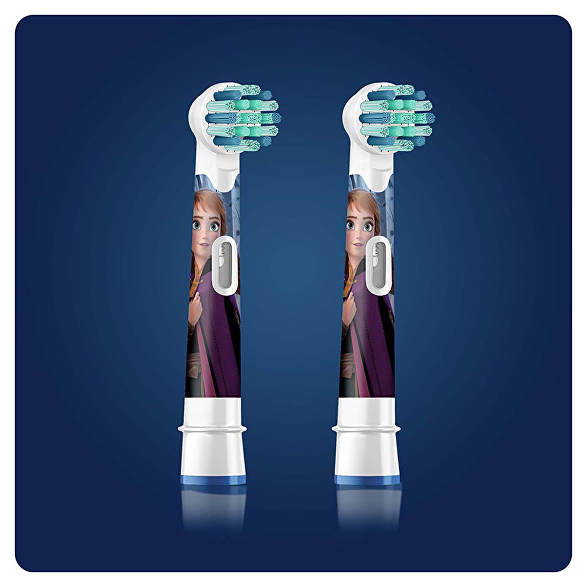Oral-B Kids Electric Toothbrush Replacement Heads - Frozen 2 Theme, Gentle on Gums, Compatible with Oral-B Kids +3 Electric Toothbrushes