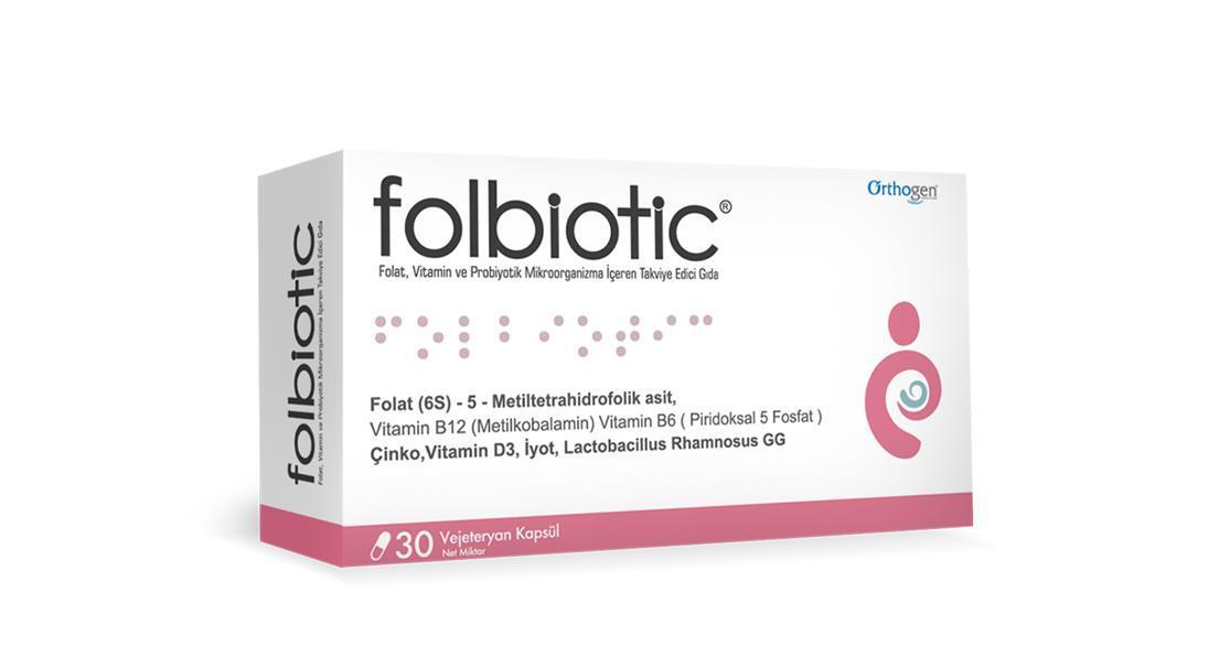 Folbiotic Folate Supplement - 30 Capsules for Pregnancy Support and Folate Deficiency