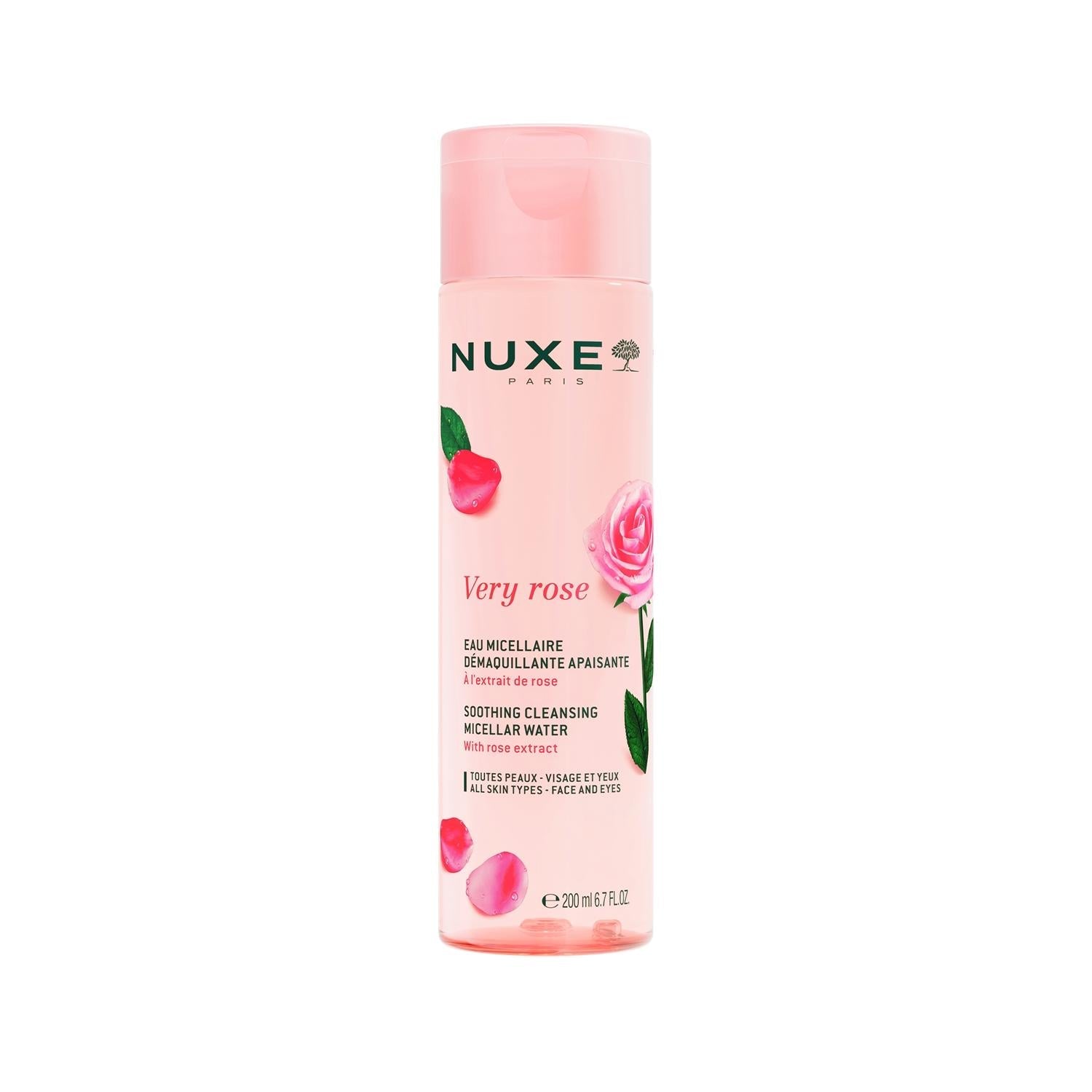 Nuxe Very Rose Micellar Water - Gentle, Soothing Skincare for Sensitive Skin - 6.76 fl oz