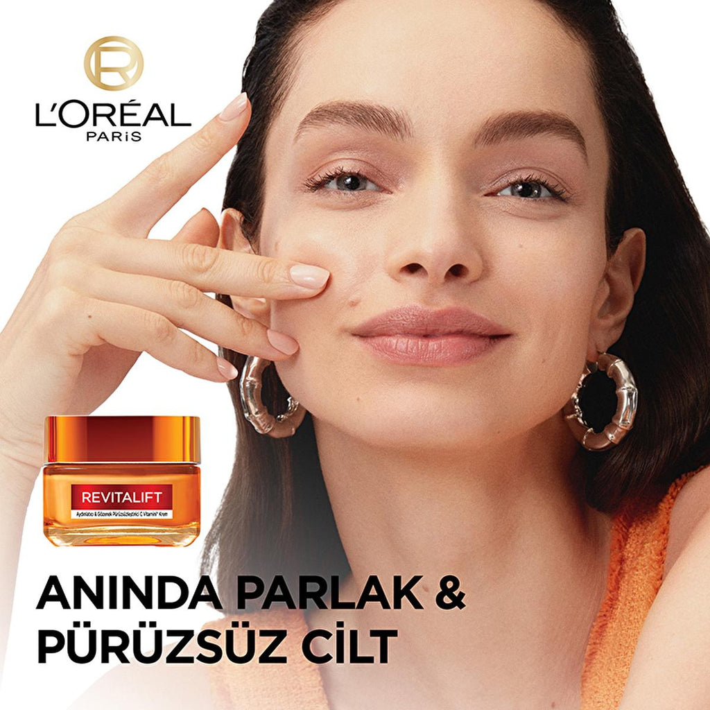 Loreal Paris Revitalift Clinical Vitamin C Face Cream - Anti-aging Moisturizer, Brightening & Pore Minimizing