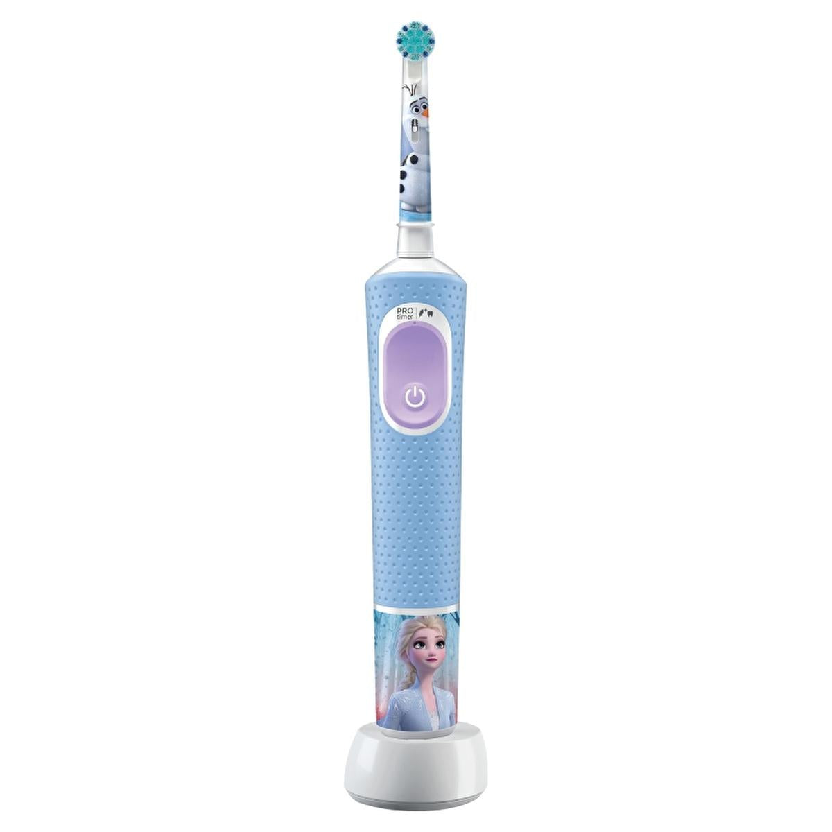 Oral-B Electric Toothbrush for Kids - D100 Frozen Edition, Rechargeable, Gentle Cleaning, 2 Brushing Modes