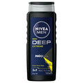 Nivea Men Deep Extreme Shower Gel for Men - Energizing, Dermatologically Tested, 16.91 fl oz