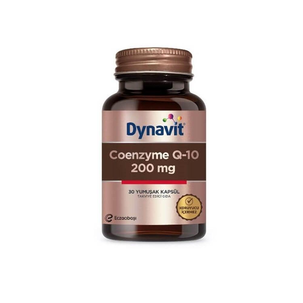Dynavit Coenzyme Q10 200mg Supplement - Antioxidant Support for Heart Health, 30 Capsules