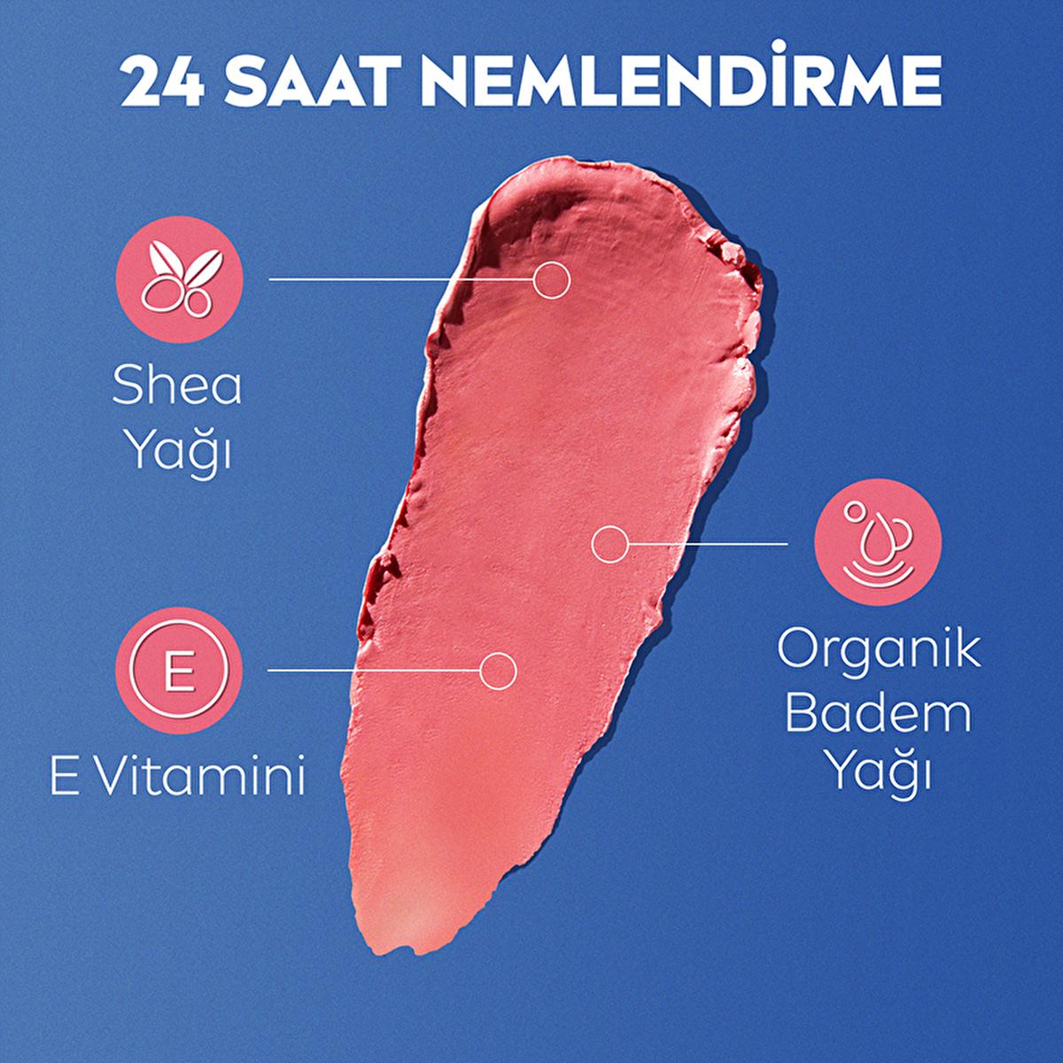 NIVEA Colored Lip Care Cream with SPF30 UV Protection - Moisturizing, Natural Ingredients, 3-in-1 Formula