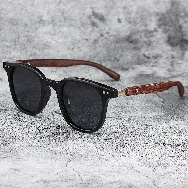 Men’s Vintage PC Frame Sunglasses - Classic Brand Driving Eyewear with Coating Lens
