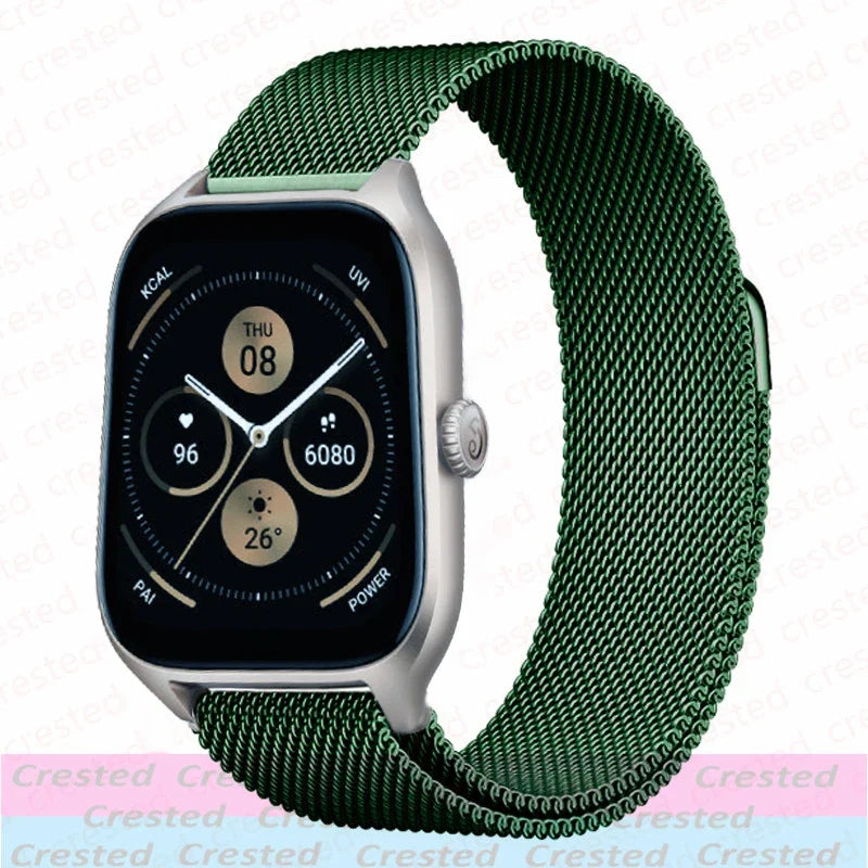 20mm/22mm Milanese band For Amazfit GTS/2/2e/3/4/GTS2 Mini/GTR 42mm/47mm/GTR2/3/4/Pro stratos Metal Bracelet Amazfit bip strap