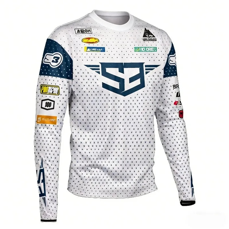 Summer New Long Sleeve Fast-Drying Mountain Bike Riding Vest for Motocross Off-Road Cycling