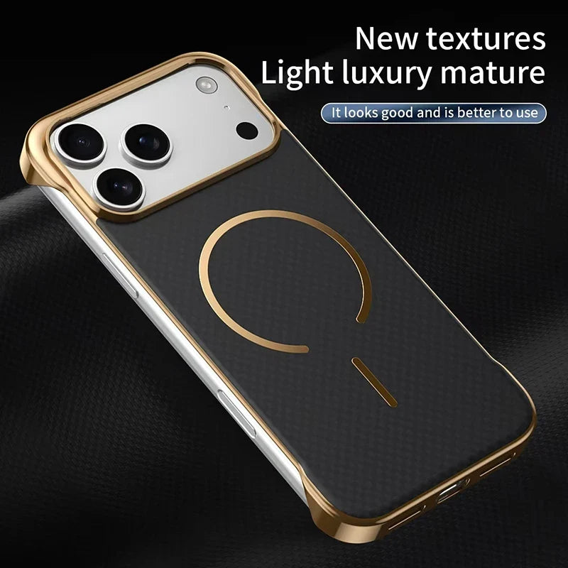 Kevlar Edge Wireless Charging Case for iPhone 17 Pro Max 13 14 15 16