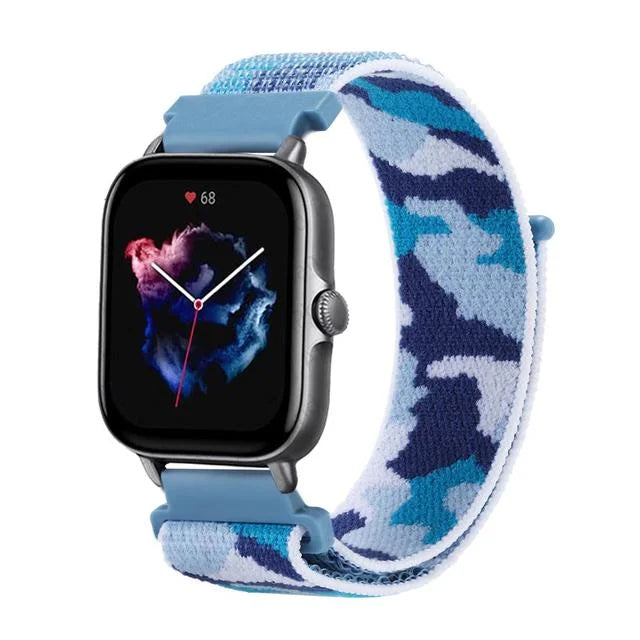 20mm 22mm Nylon Loop Band For Amazfit GTS 4/3/3pro/2e/GTS 2 Mini/GTR 4 47mm/GTR 2/Stratos 2 3 Strap For Amazfit Bip 3 Pro Correa
