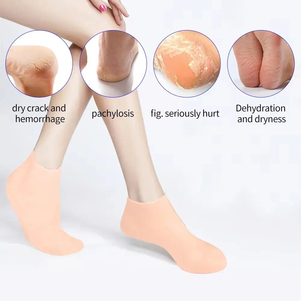 Silicone Exfoliating Socks & Gloves Anti Slip Foot & Hand Spa Mask Hands Peeling Gloves Prevents Dryness Feet/Hand Care Tools