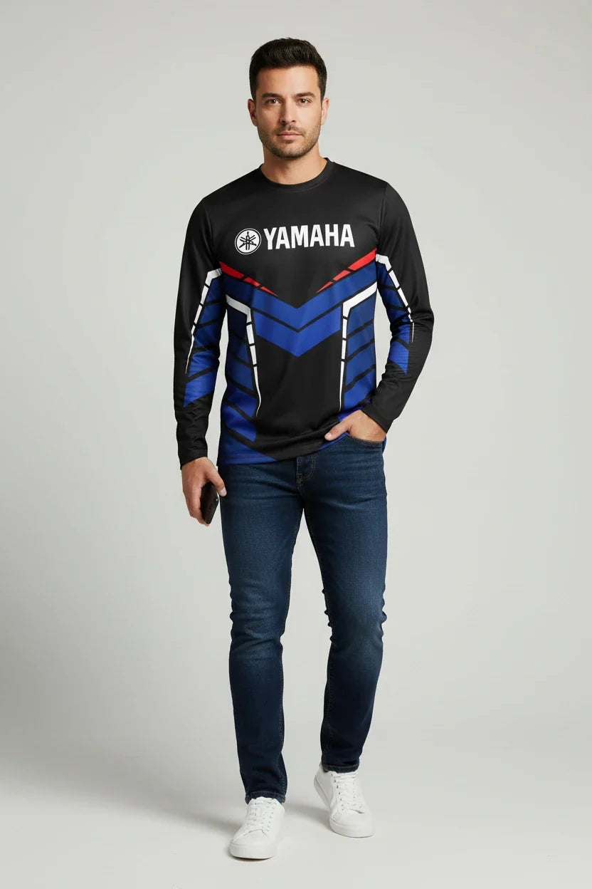 2026 Yamaha Design New Racing Cycling Suit - Men’s Off-Road Motorcycle Sports Fast Drying Long Sleeved Loose Jersey