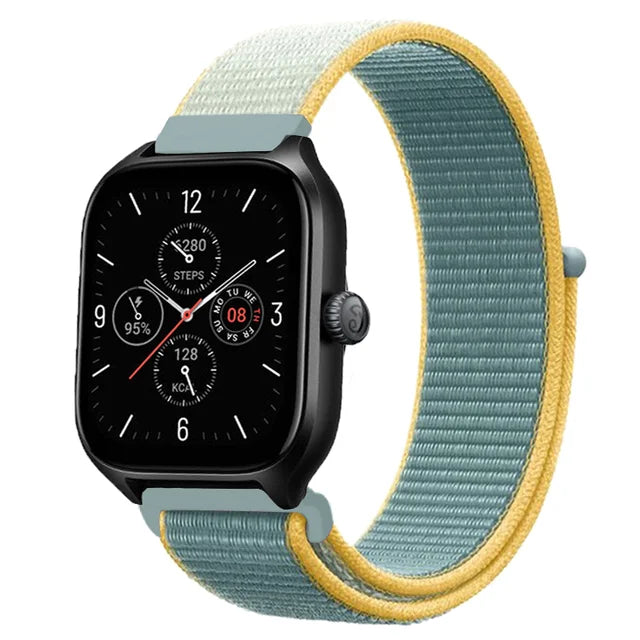 Nylon Loop Band For Amazfit GTS 4/3/3pro/2e/GTS 2 Mini/GTR 4 47mm/GTR 2/Stratos 2 3 Strap For Amazfit Bip 3 Pro Correa