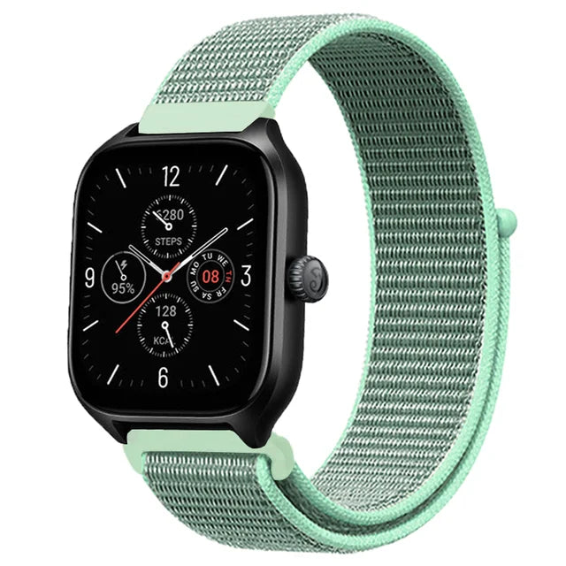 20mm 22mm Nylon Loop Band For Amazfit GTS 4/3/3pro/2e/GTS 2 Mini/GTR 4 47mm/GTR 2/Stratos 2 3 Strap For Amazfit Bip 3 Pro Correa