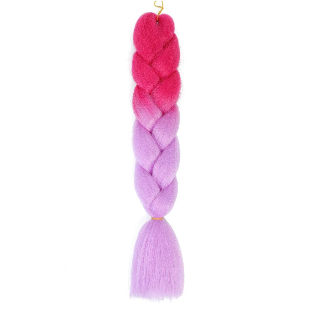 AZQUEEN 24 Inch Jumbo Braids Extensions Synthetic Braiding Hair Afro Ombre Color kanekalon Hair for Children Braid