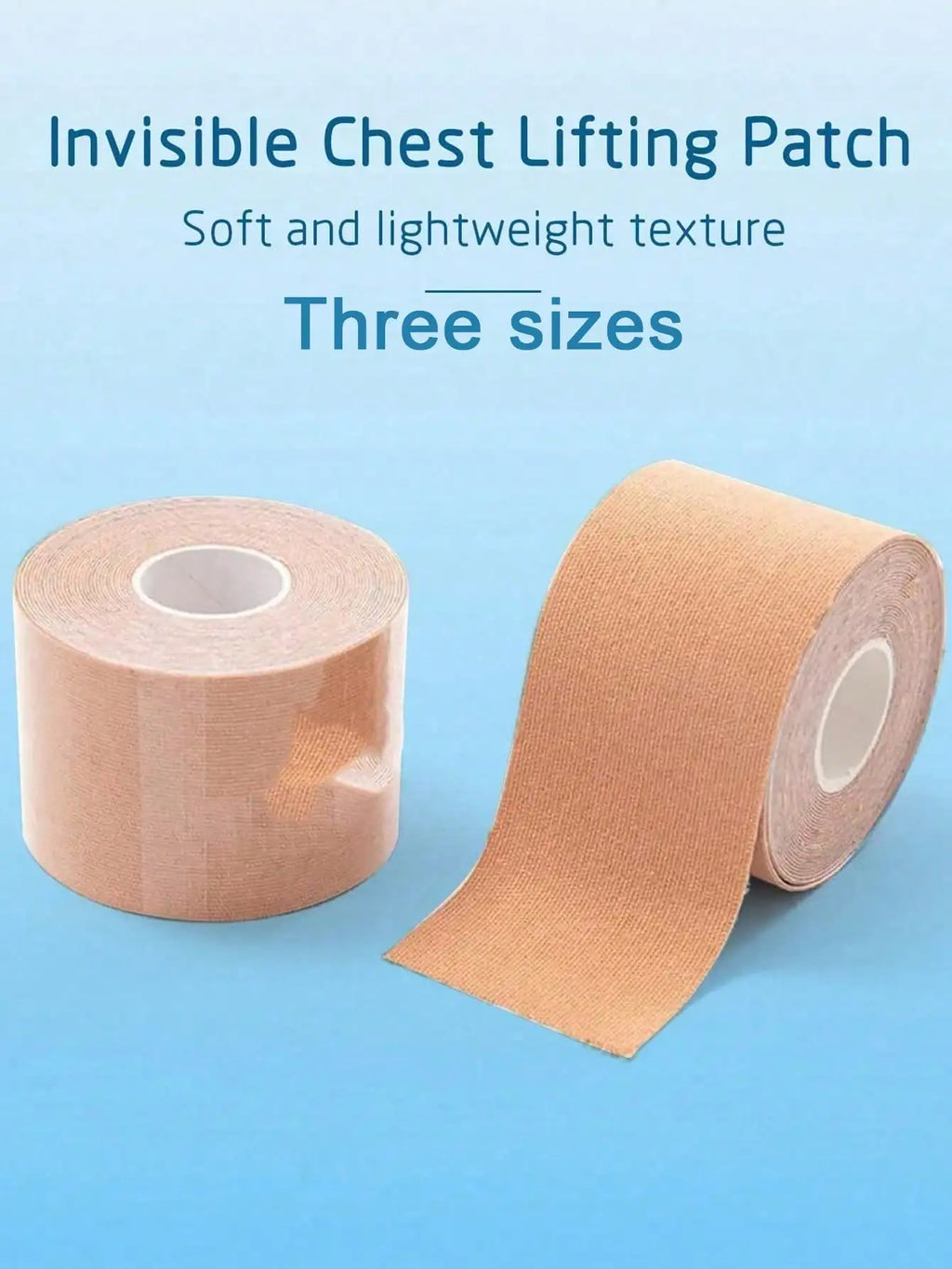 Invisible Chest Lifting Patch - Soft Lightweight Tape, 3 Sizes