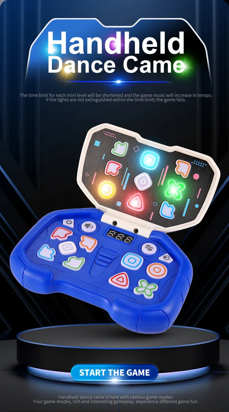 Push-button Quick Push Game Machine Toys Children Puzzles Decompression Music Level Games Breaking Handheld Flip Dancing Machine