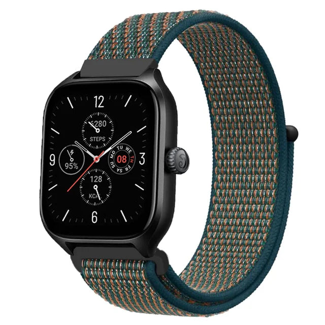 20mm 22mm Nylon Loop Strap for Amazfit GTR 42 47mm/GTR2/2e/3/3 Pro/4/GTS/GTS2/mini/3/4 Bracelet for Amazfit Bip-U-S/Stratos 2 2S