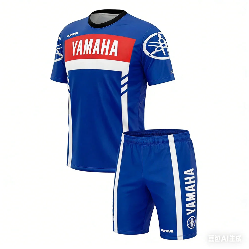 YAMAHA Summer Performance Motorcycle Riding T-Shirt Set