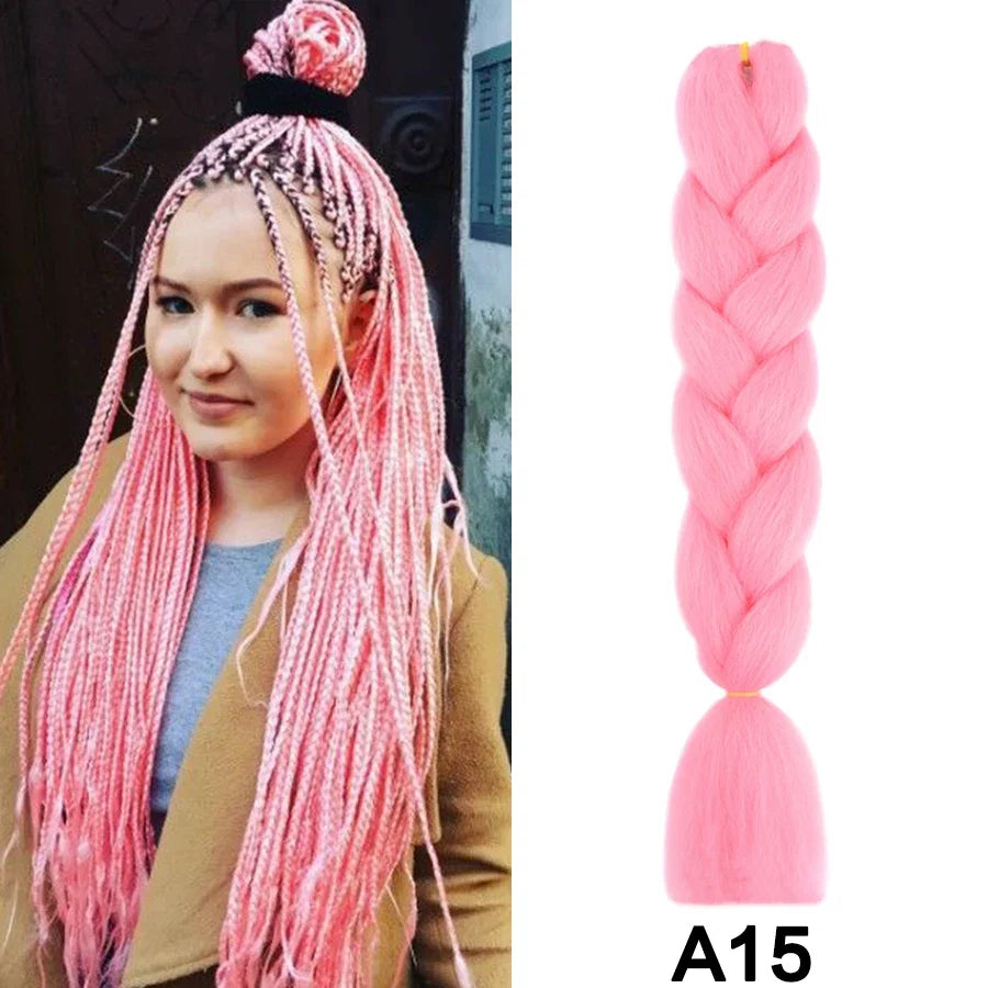 Jumbo Braiding Hair Synthetic Crochet Braids Hair Knotless Braids For Box Braids Senegales Tribal Braids Yaki Hair Extensions