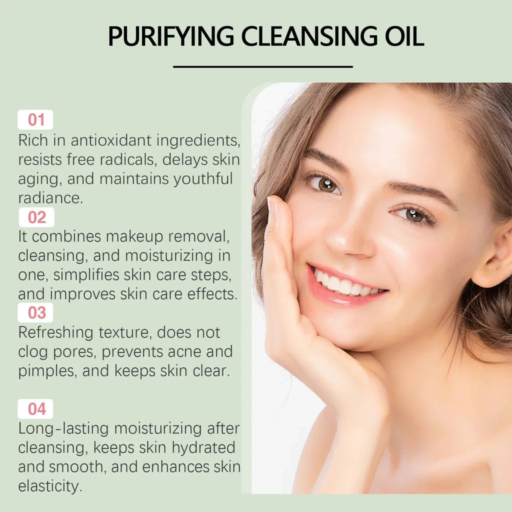 Makeup Removal Oil Non-Greasy Cleanse Purifying Pores Moisturizing Refresher Non Irritating Facial Makeup Remover Cleansing Oil