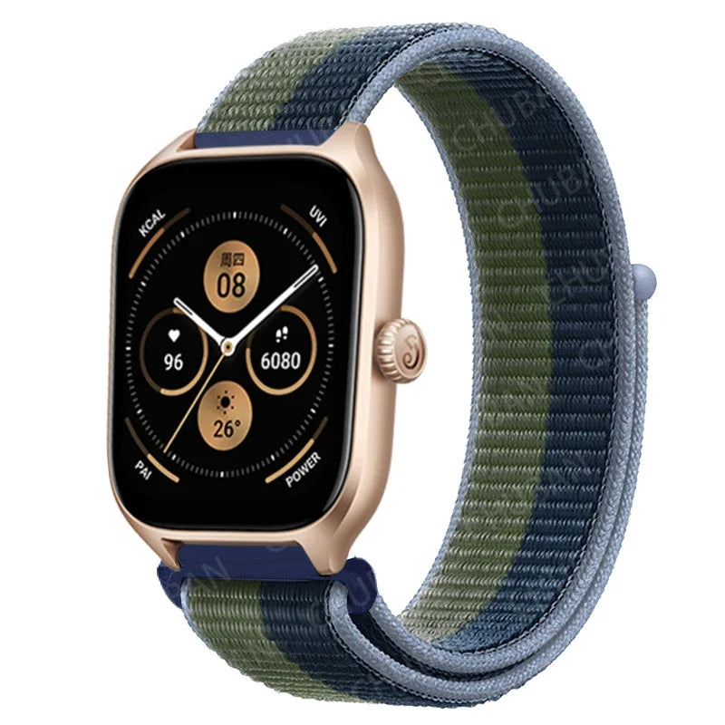 Loop Band For Amazfit GTS 4/3/2/2e Mini/GTR 4/3/Pro/GTR2/47mm/stratos Nylon 20mm/22mm Watch Bracelet Amazfit bip-U-S-lite strap