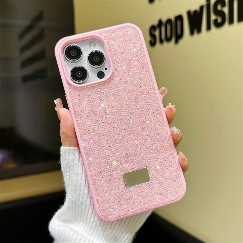 Luxury Shiny Diamond Phone Case For iPhone 16 15 14 Pro Max Plus 16SE 13 12 11 Fashion Star Diamond Soft Rubber Protective Cover