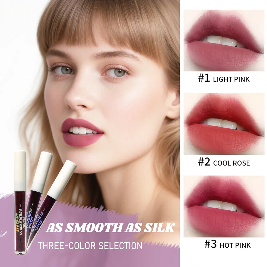 JUJU DREAM Peel Off Lip Stain Set, 3 Colors Long-Lasting Waterproof Pink Lip Tint, Transfer-Proof Non-Stick Cup Lip Makeup