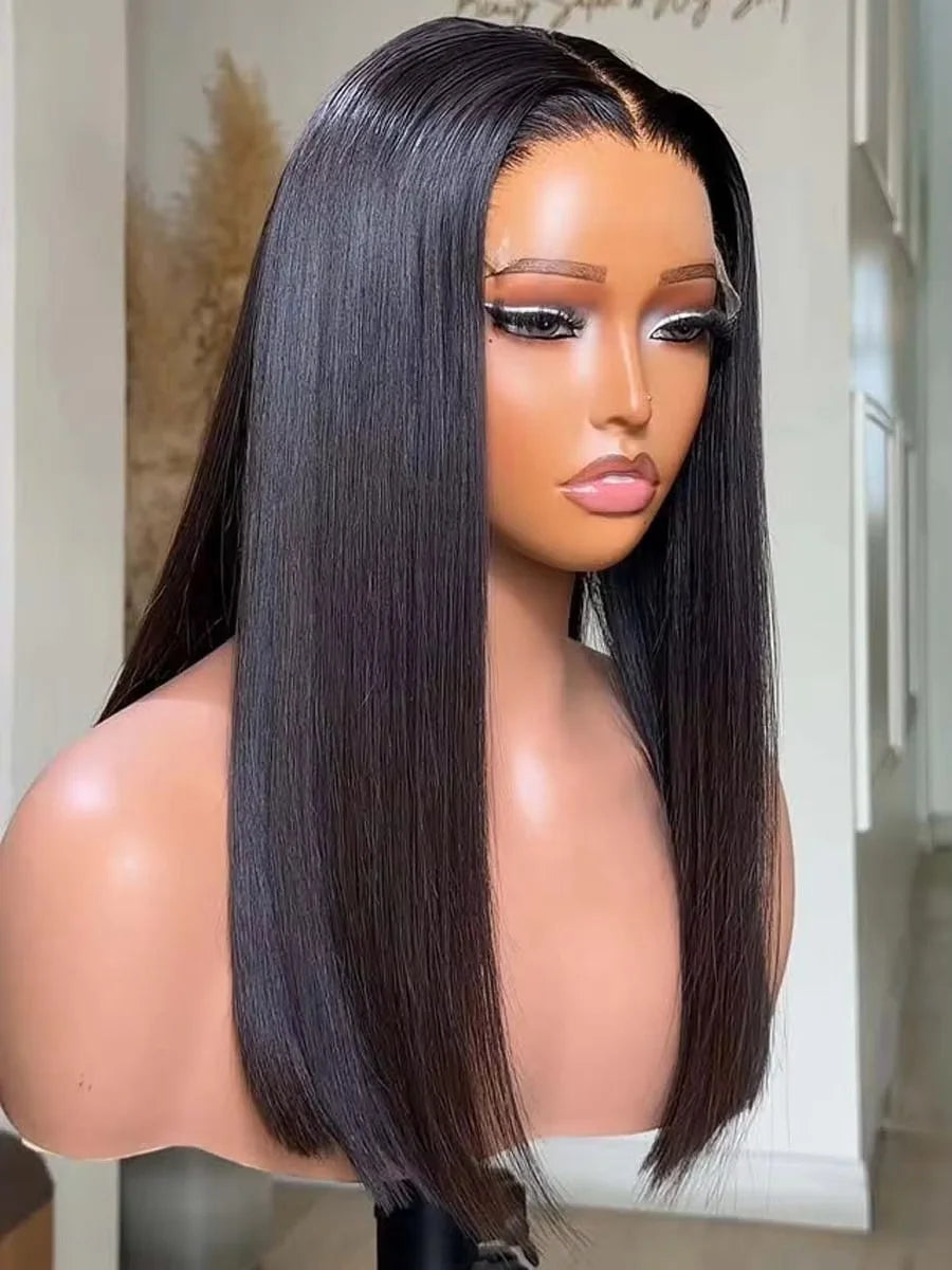 5x5 HD Lace Bob Wig Human Hair 180% 200% Density Straight 5x5 Bob Lace Frontal Wigs Human Hair Short Straight Lace Closure Bob Wigs for Women