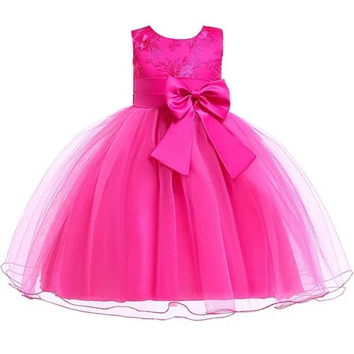 Sequins Girls Dress Summer Flower Fashion Rainbow Mesh Little Princess Dresses