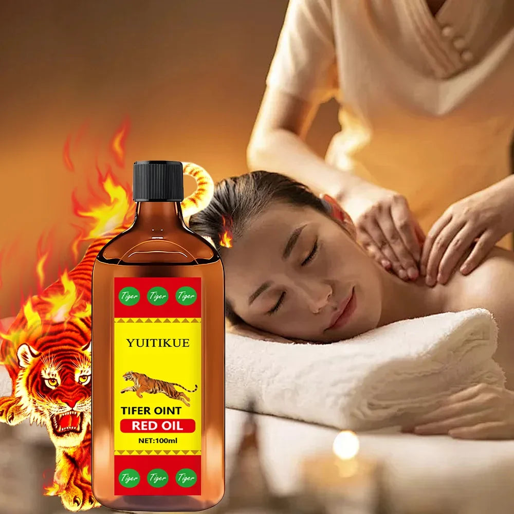 YUITIKUE Tifer Oint Red Oil 100ml - Tiger Formula for Muscle & Joint Massage, Sport & Daily Use, for All