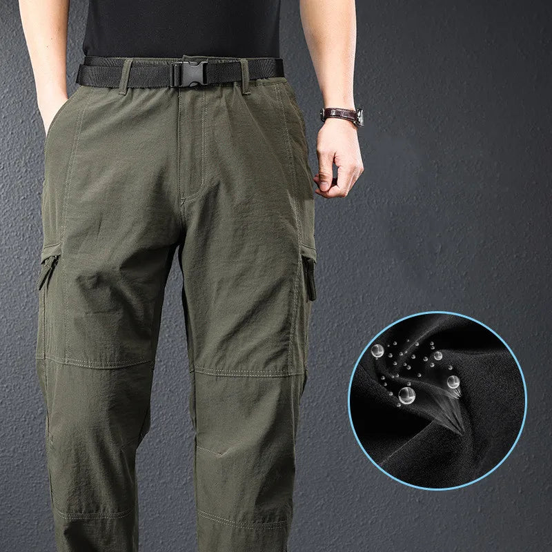 Men’s 2026 Ice Silk Quick Dry Hiking & Travel Pants – Lightweight Outdoor Casual Summer Wear
