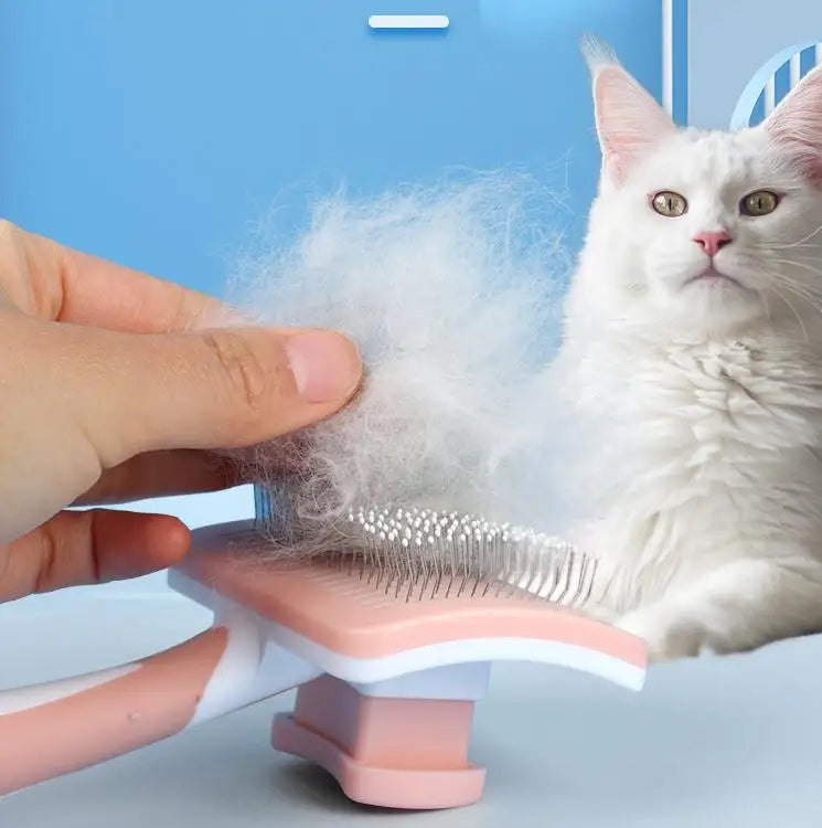 Cat Comb Automatic Cat Hair Remover Self-cleaning Cats Brush Massage Dog Comb Cats Hair Removal Dog Brushes Pet Grooming Brush