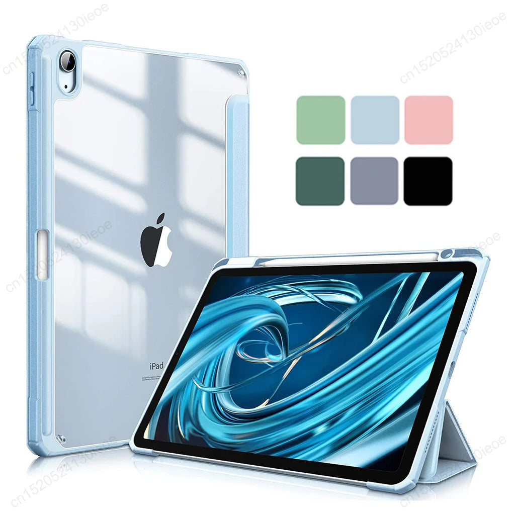 iPad Case 10.2 9th 8th 7th 10 10th Generation Pro 11 13 2024 12.9 2022 Cover Pencil Holder Funda For iPad Air 5 4 10.9 Cases
