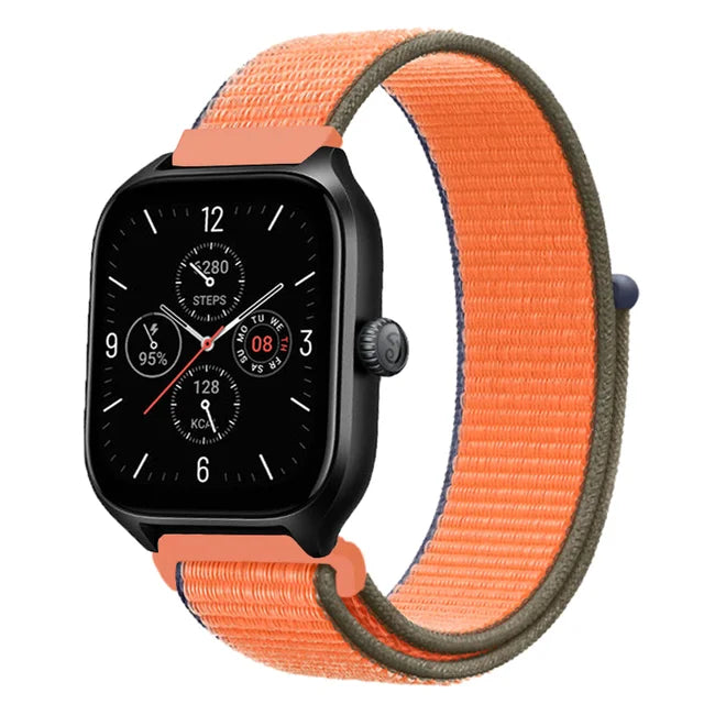 20mm 22mm Nylon Loop Band For Amazfit GTS 4/3/3pro/2e/GTS 2 Mini/GTR 4 47mm/GTR 2/Stratos 2 3 Strap For Amazfit Bip 3 Pro Correa