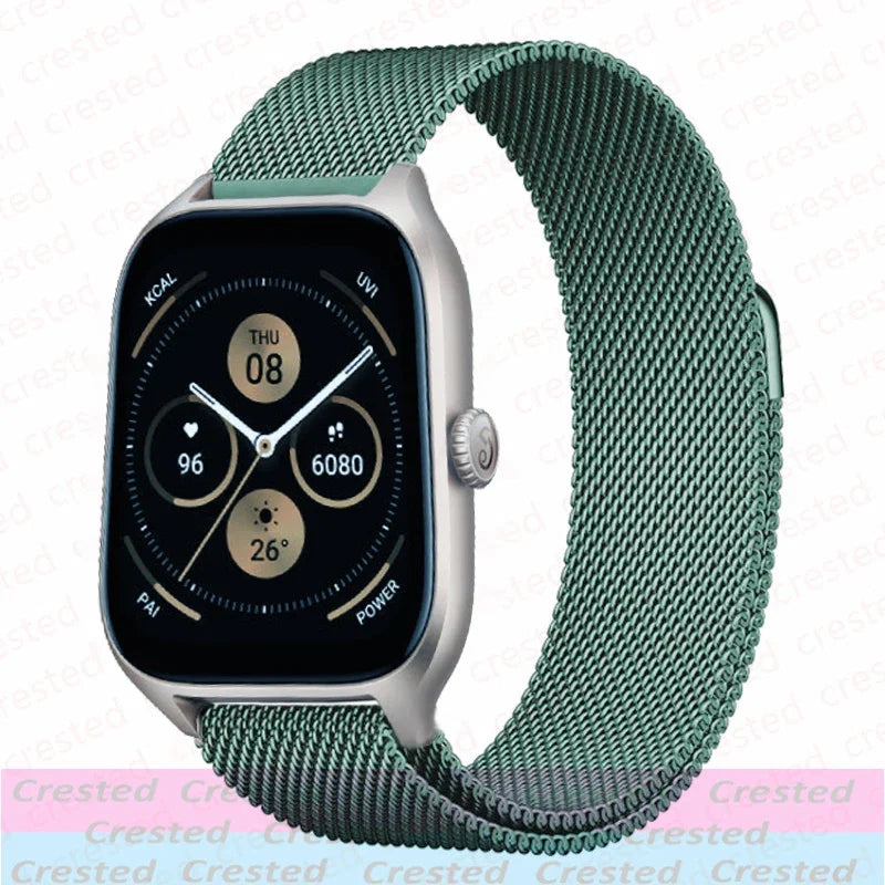 20mm/22mm Milanese band For Amazfit GTS/2/2e/3/4/GTS2 Mini/GTR 42mm/47mm/GTR2/3/4/Pro stratos Metal Bracelet Amazfit bip strap
