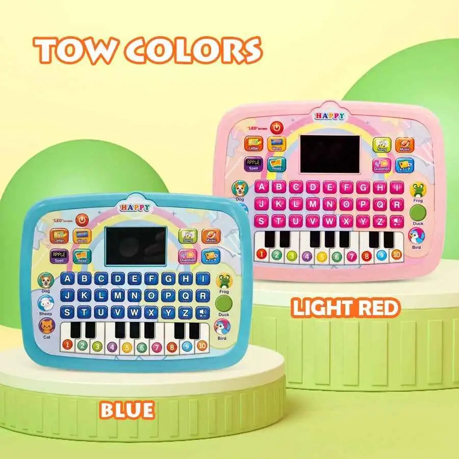 English Alphabet Study Machine for Toddler with Math Letter Music Children's Educational Books Computer Toys for Baby Boys Girls