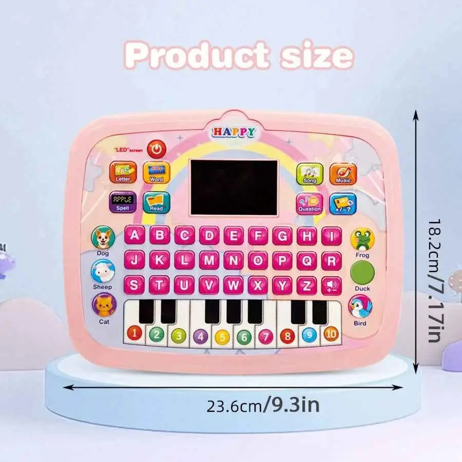 English Alphabet Study Machine for Toddler with Math Letter Music Children's Educational Books Computer Toys for Baby Boys Girls
