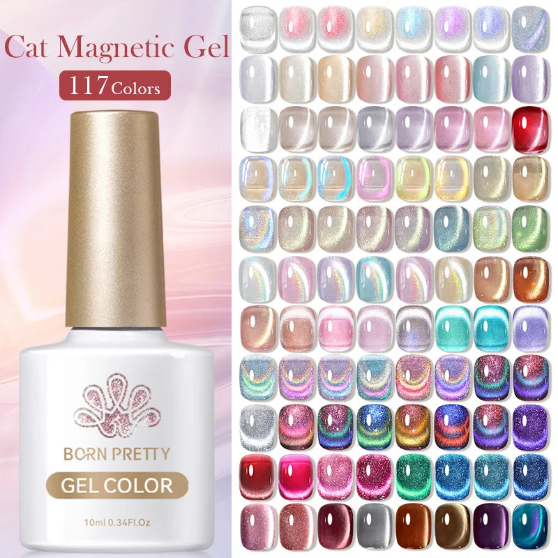 BORN PRETTY 117 Colors Cat Magnetic Gel Nail Polish 10ml Full Coverage Varnish Semi Permanent Super Gorgeous Nails Manicure